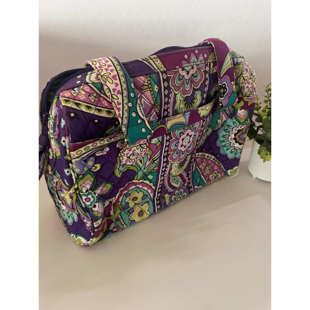 EUC Vera Bradley Glenna Shoulder Bag in Flora - Quilted Cotton Floral Tote - Picture 3 of 11